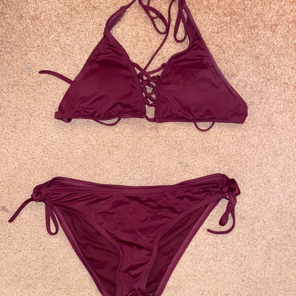 Maroon bikini 2 piece